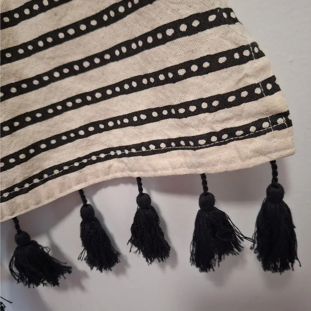 Creative Co-Op Artsy Tassel Cotton Apron